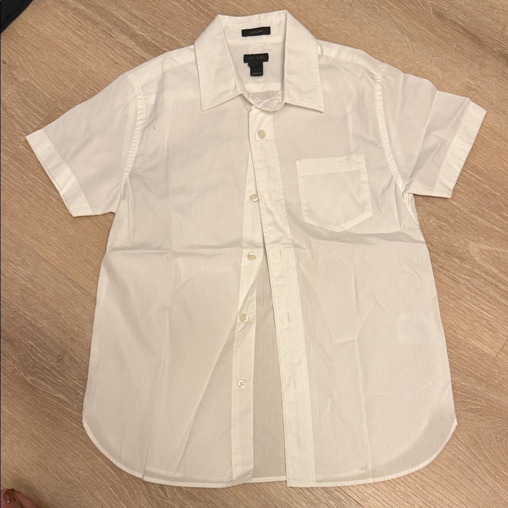 Crewcuts Cream Button Down Shirt for Kids
